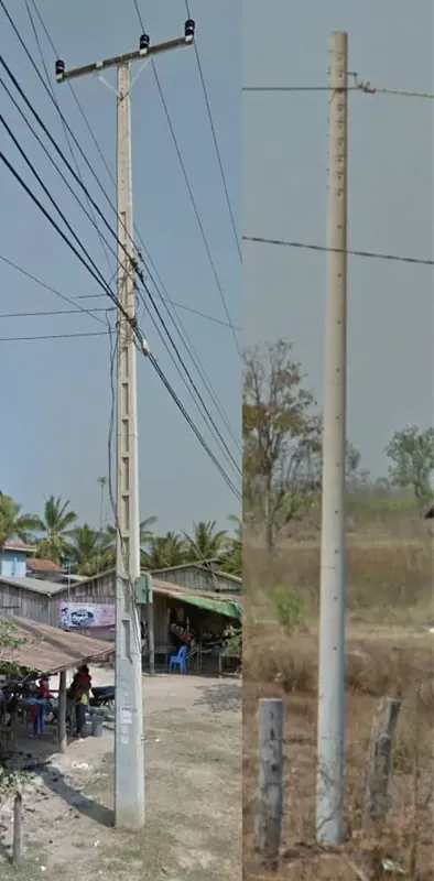 ¿En qué país se ven estos postes de concreto?