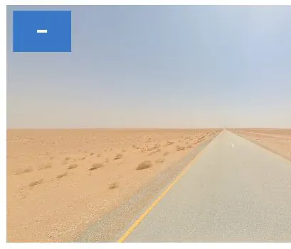 ¿En qué país se ve este tramo de carretera de color claro?