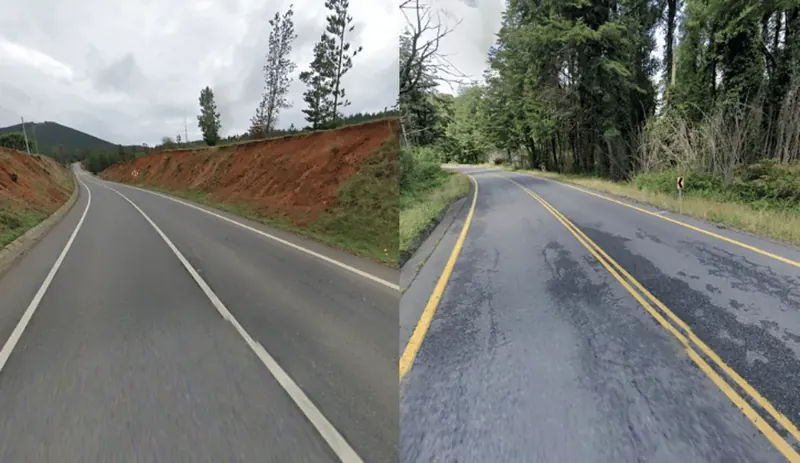 ¿En qué país se ven estas líneas de carretera?